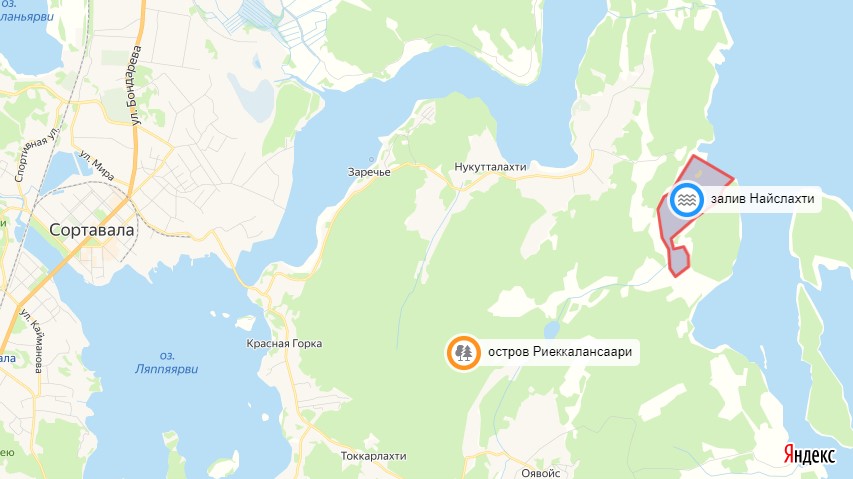 залив Найслахти, остров Риеккалансаари