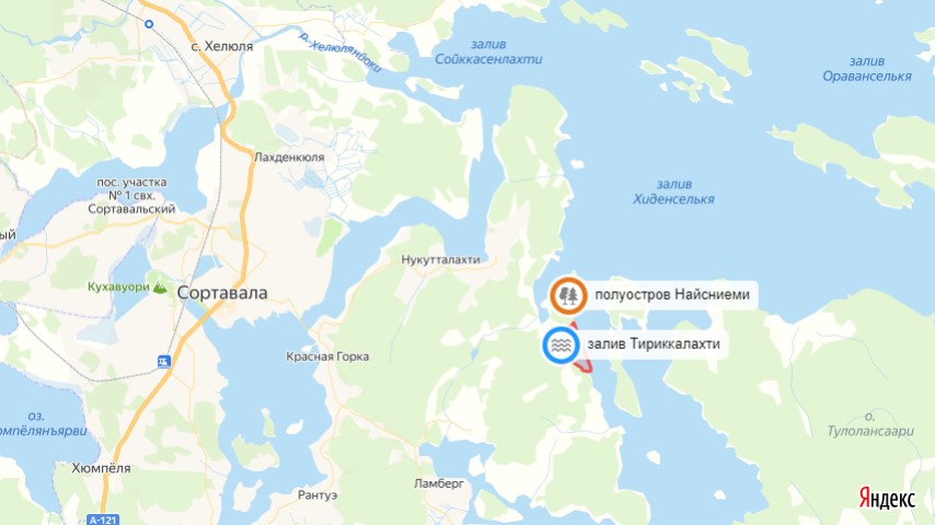 залив Тириккалахти, полуостров Найсниеми