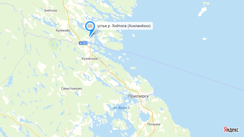 устье реки Хийтола, Асиланйоки