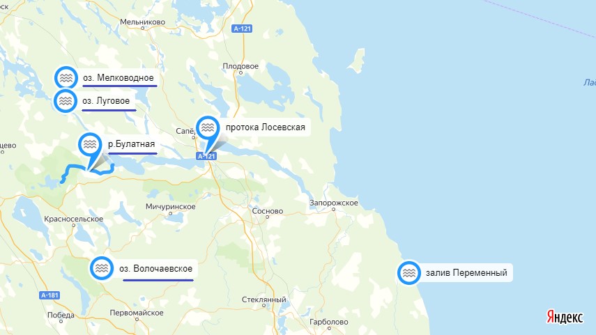 Лосевская протока, Вуоксинская озерно-речная система