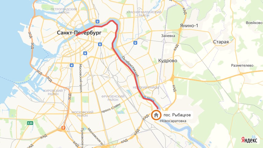 река Нева, поселок Рыбацкое