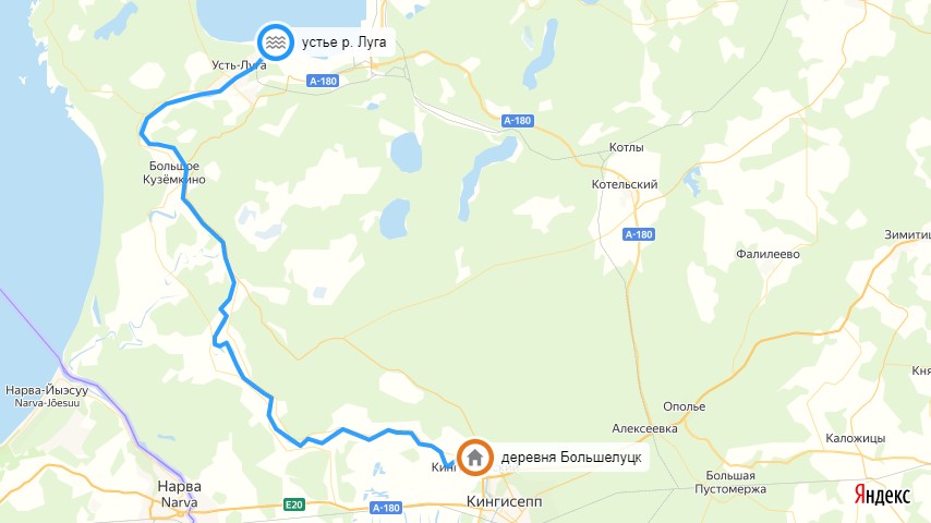 река Луга, деревня Большелуцк